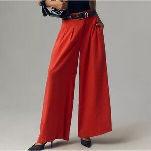 Anthropologie High-Rise Pleated Wide-Leg Trousers NWT